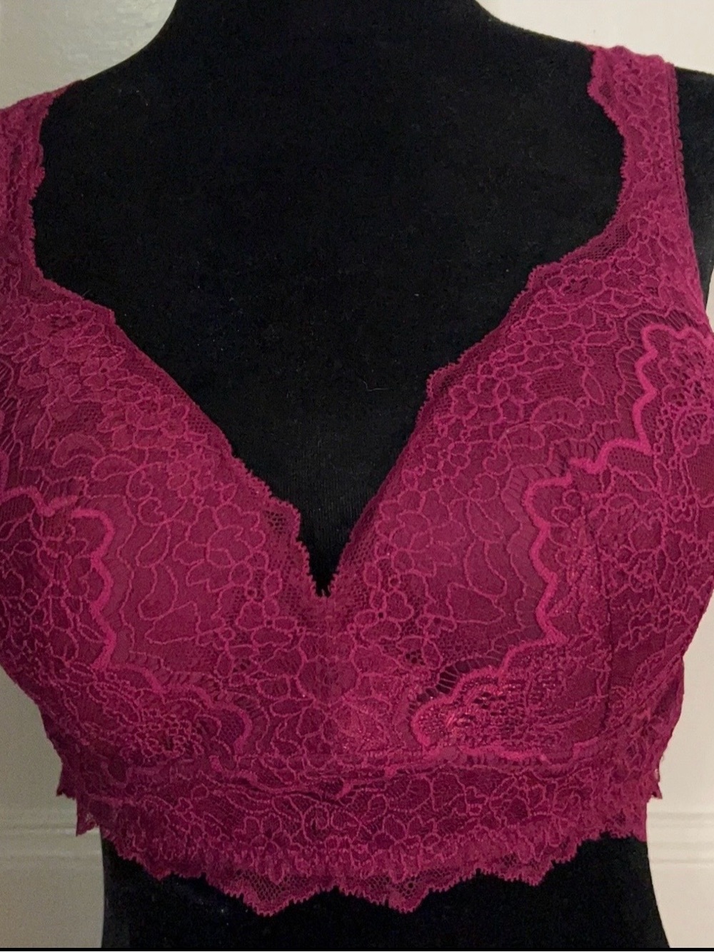 Victoria's Secret Lace Bralette - Deep Magenta